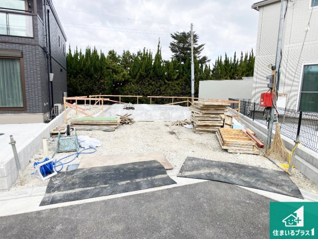 加古川市加古川町南備後　第6期　新築一戸建ての外観|周辺は落ち着いた街並みの住宅地！子育てがしやすい住環境です！まだ未完成ですが、現地でしかわからない事もございます。是非一度ご覧ください。
