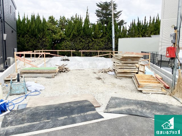 加古川市加古川町南備後　第6期　新築一戸建ての外観|周辺は落ち着いた街並みの住宅地！子育てがしやすい住環境です！まだ未完成ですが、現地でしかわからない事もございます。是非一度ご覧ください。