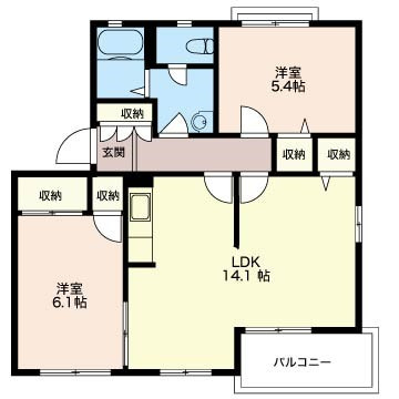 パールタウン岩田４６の間取り