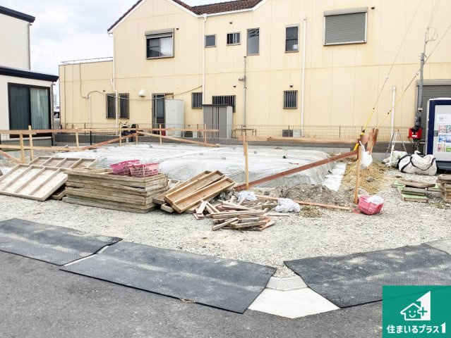 加古川市加古川町南備後　第6期　新築一戸建ての外観|周辺は落ち着いた街並みの住宅地！子育てがしやすい住環境です！まだ未完成ですが、現地でしかわからない事もございます。是非一度ご覧ください。