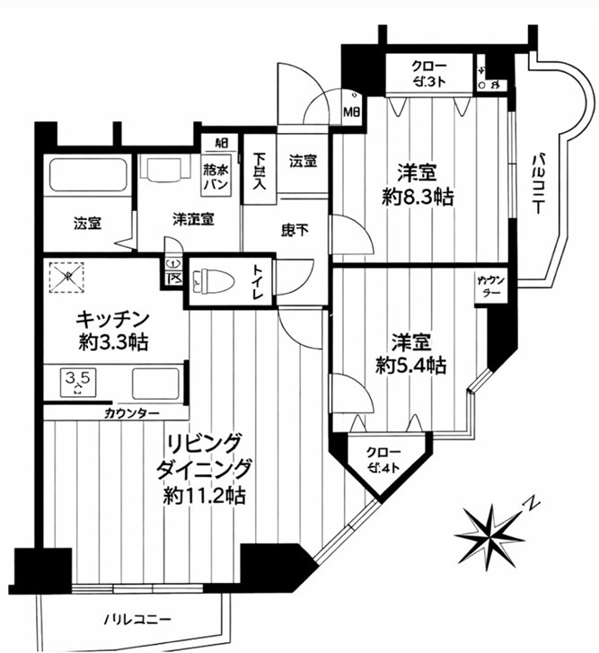 アークプラザ三春台の間取り