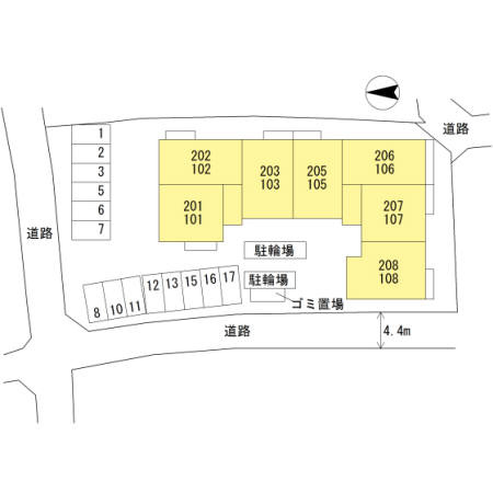 セジュール春日の地図