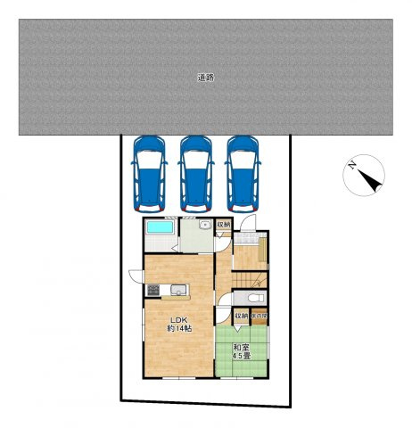 小松島市横須町18-29の区画図