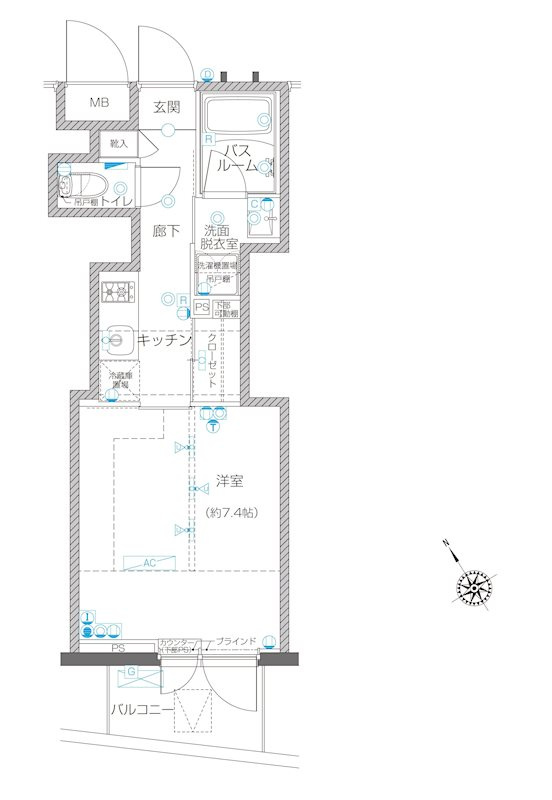 新品家具付きマンション東田町2(KaGood神奈川)の間取り|※間取りと異なる場合は現状を優先します。