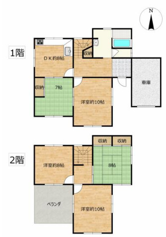 売中古戸建　中央区古人見町の間取り
