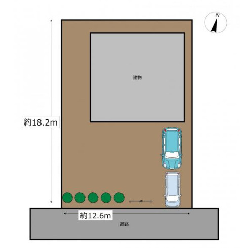 売中古戸建　中央区古人見町の区画図