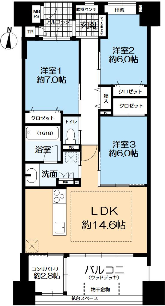 ワコーレ須磨名谷ステーションフラッツの間取り