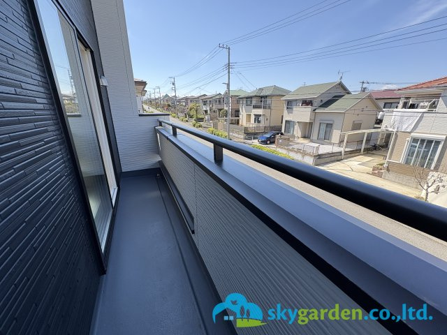 茅ヶ崎市堤２期　新築戸建　全１棟のバルコニー|北側のバルコニー