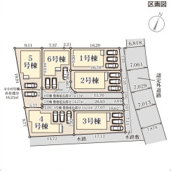 リーブルガーデン八重瀬町与座1期の区画図