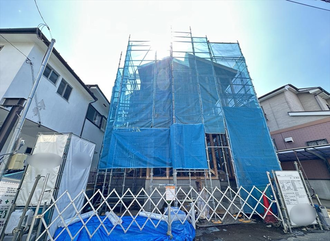 【外観】 | 志木市柏町1丁目　新築一戸建住宅　全1棟　(志木本店) | 販売現地／2026年3月27日撮影　
ライフスタイルに合わせて4LDKに変更できる可変型住宅。