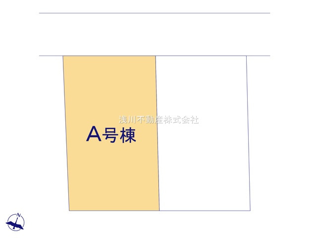 八王子市　めじろ台　新築一戸建ての区画図|～6ｍ道路に面している整形地～
