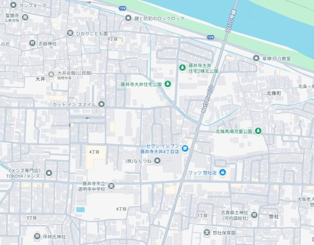 5(土)6(日)現地説明会！◆藤井寺市大井　第1期　新築一戸建ての地図