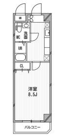 大阪市中央区和泉町１丁目の賃貸マンションの間取り