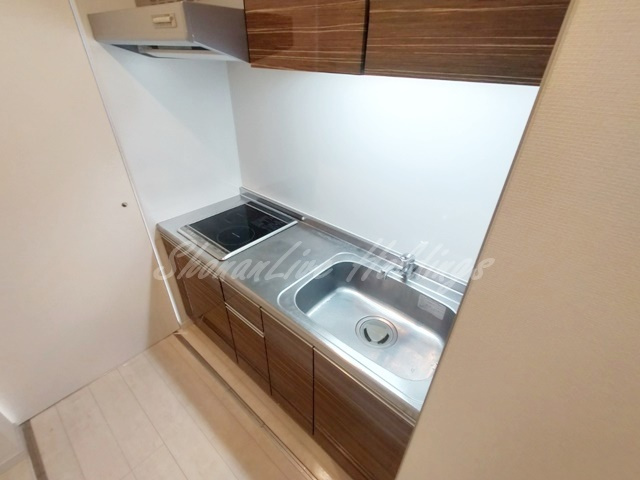 平塚市平塚１丁目のアパートのキッチン|2口コンロ付きシステムキッチン♪