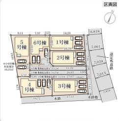 リーブルガーデン八重瀬町与座1期の区画図