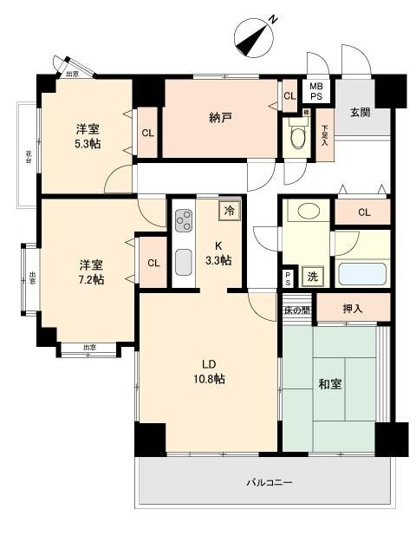 【間取り】 | ライオンズマンション幸手