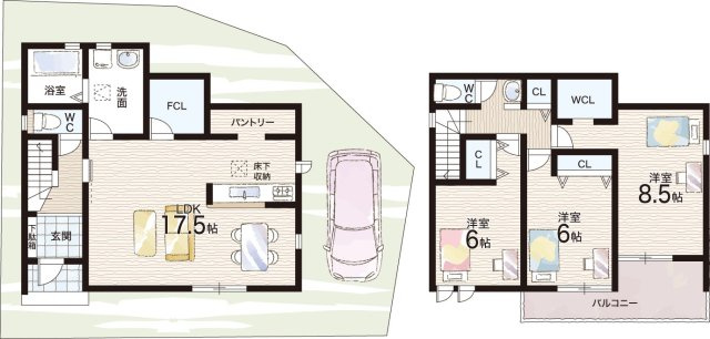29(土)30(日)現地説明会！◆岸和田市岡山町　限定1邸の間取り