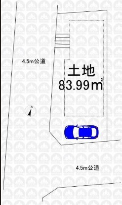 所沢市向陽町　全1棟　新築戸建の区画図