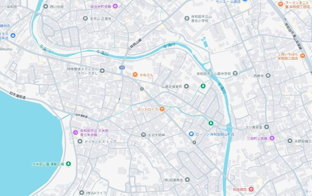 岸和田市岡山町　第1期　新築一戸建ての地図