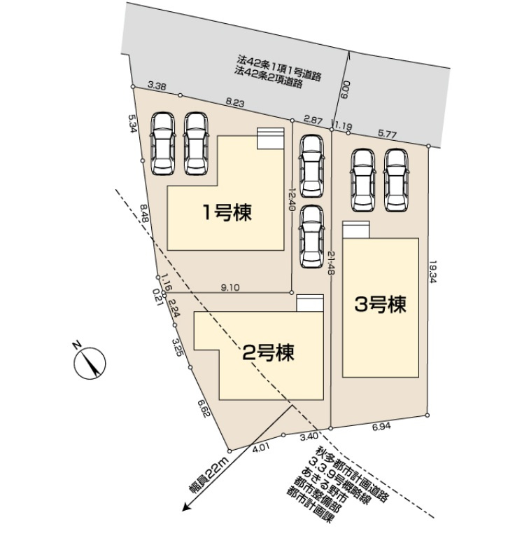 あきる野野辺第15　3号棟☆東秋留駅徒歩8分！の区画図