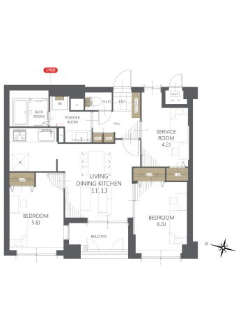 【間取り】ライオンズマンション柏木 