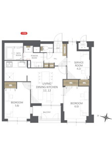 【間取り】ライオンズマンション柏木 