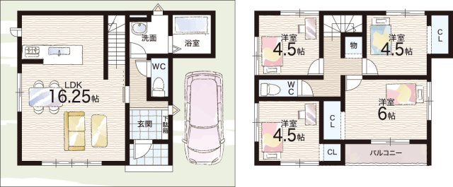 29(土)30(日)現地説明会！◆堺市東区菩提町　全2邸の間取り|1号地