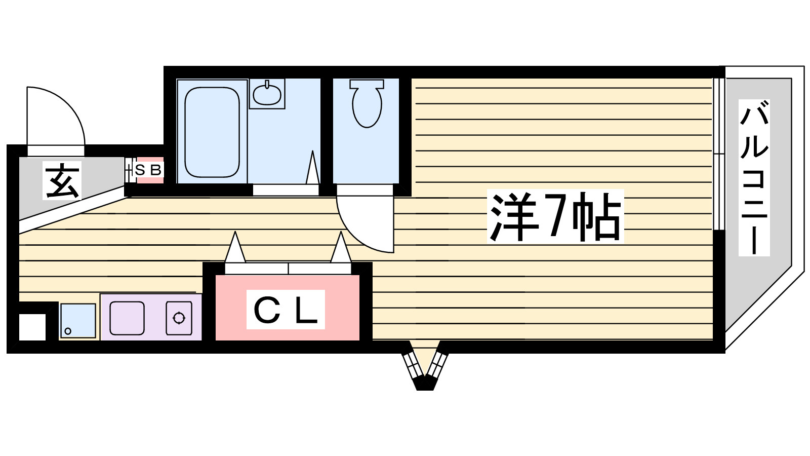 メゾンピアＹＵＫＹＵの間取り