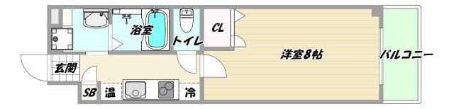大阪市東淀川区東中島５丁目の賃貸マンションの間取り