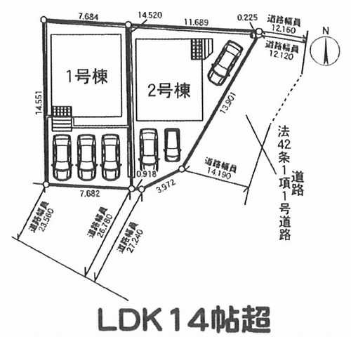 海老名市国分寺台第16　新築戸建全2棟　2号棟の区画図