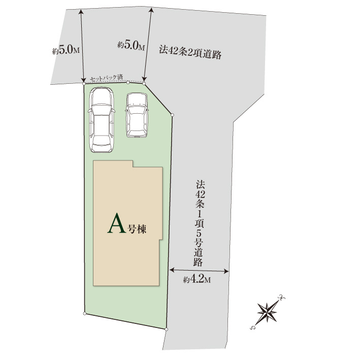 仲介手数料無料　ハートフルタウン所沢荒幡5期・新築全1棟の区画図