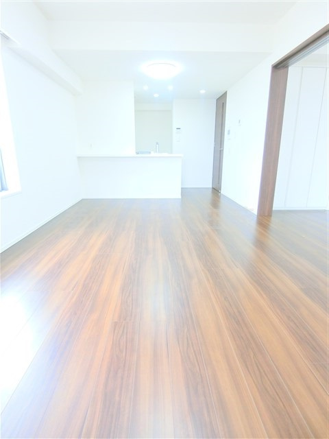 ブライズ蒲田EASTの居間・リビング|LDK12.8帖　カウンターキッチンのリビングダイニングキッチン