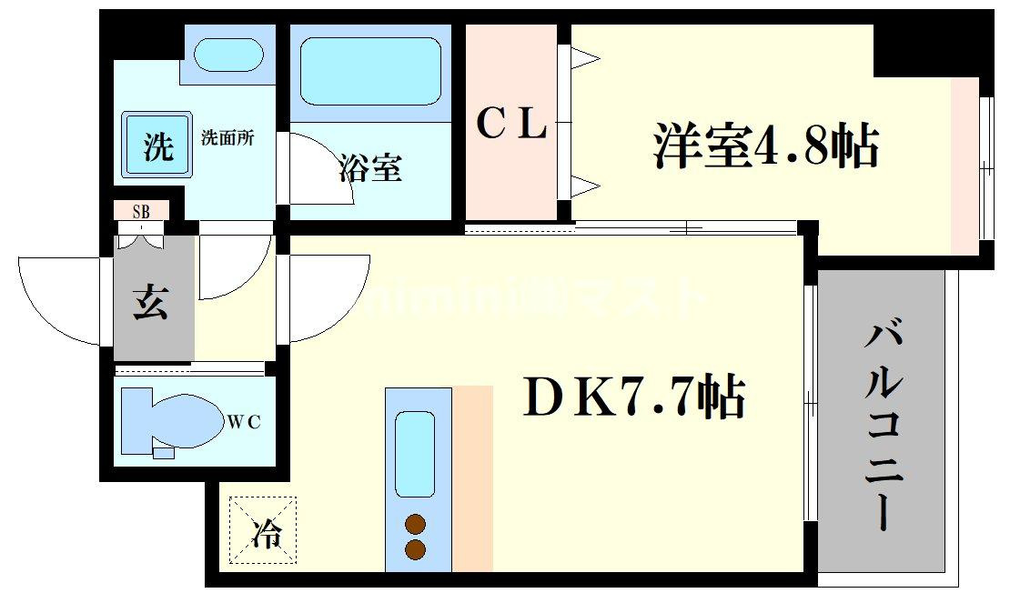 プレジオ難波ASIANの間取り