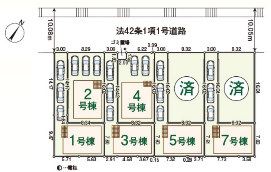 【7号棟　区画図】