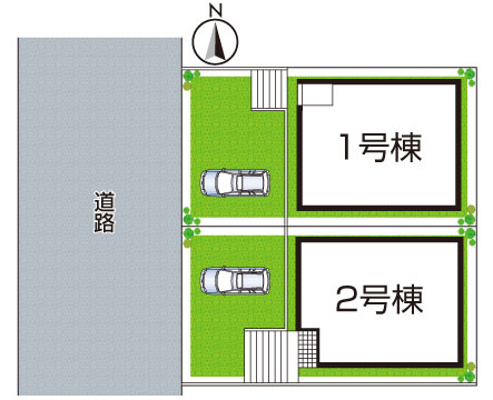 ★大津市稲葉台　全2邸の区画図|全2区画