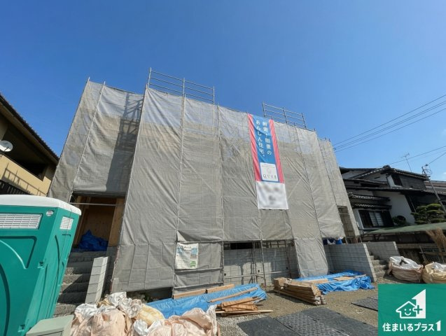 大津市稲葉台　第3期　新築一戸建ての外観|現在の進捗状況です！順調に作業進行中、完成が待ち遠しいです！詳細の間取り等、お気軽にお問い合わせください！