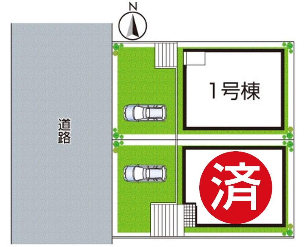 大津市稲葉台　第3期　新築一戸建ての区画図|全2区画