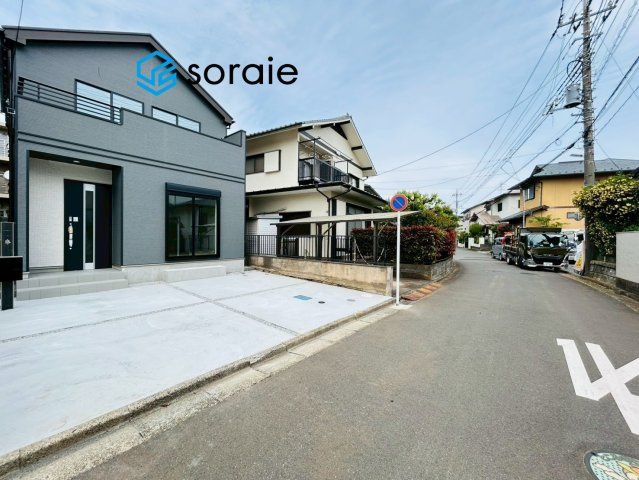 所沢市中新井21期全2棟　新築戸建　ハートフルタウンの前面道路含む現地写真|令和8年4月27日撮影。
