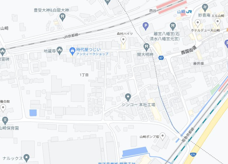 アイビーコート山崎の地図