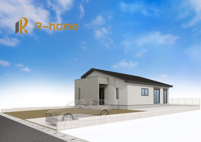 土浦市木田余1期　新築戸建て　3号棟の外観|2026年6月完成予定！近隣の同仕様完成物件をご見学いただけます♪