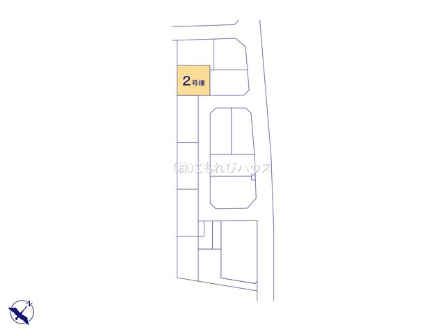 北本市中丸7丁目　新築一戸建て　ブルーミングガーデン　02の区画図|2号棟
26.6.22　撮影済み