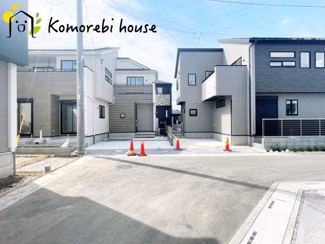 北本市中丸7丁目　新築一戸建て　ブルーミングガーデン　02の前面道路含む現地写真|7/11撮影