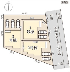 リーブルガーデン うるま市高江洲の区画図