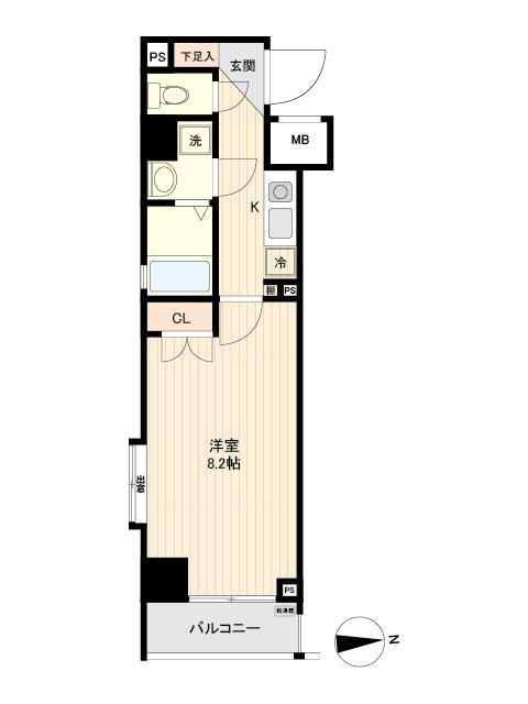 オーキッドレジデンス大泉学園の間取り|１Kです