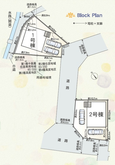 【区画図】 | 加古川市加古川町南備後第6（全2棟）1号棟 | 1号棟です。