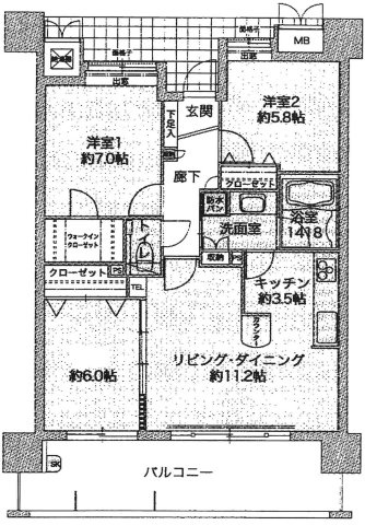 ウェルリバービュー天神の間取り