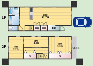 【間取り】 | 箕面市彩都粟生南2丁目テラスハウス