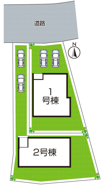 宇治市莵道池山　第1期　新築一戸建ての区画図|全2区画