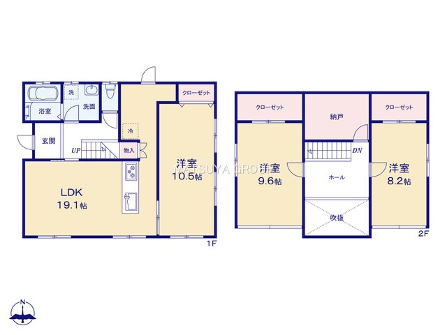 岡崎市元欠町５丁目戸建の間取り