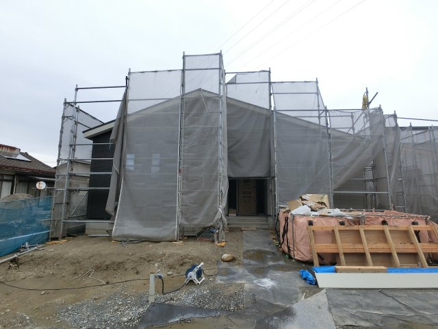 佐賀市南佐賀3丁目3期1号棟の外観|建設途中です